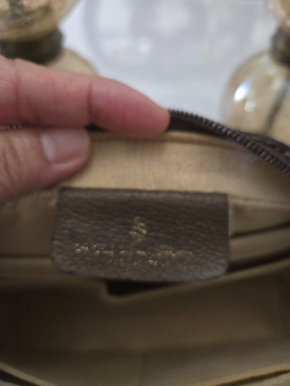 Gucci Beige GG Monogram Crossbody with Green and Red Web Stripe - Picture 6 of 12
